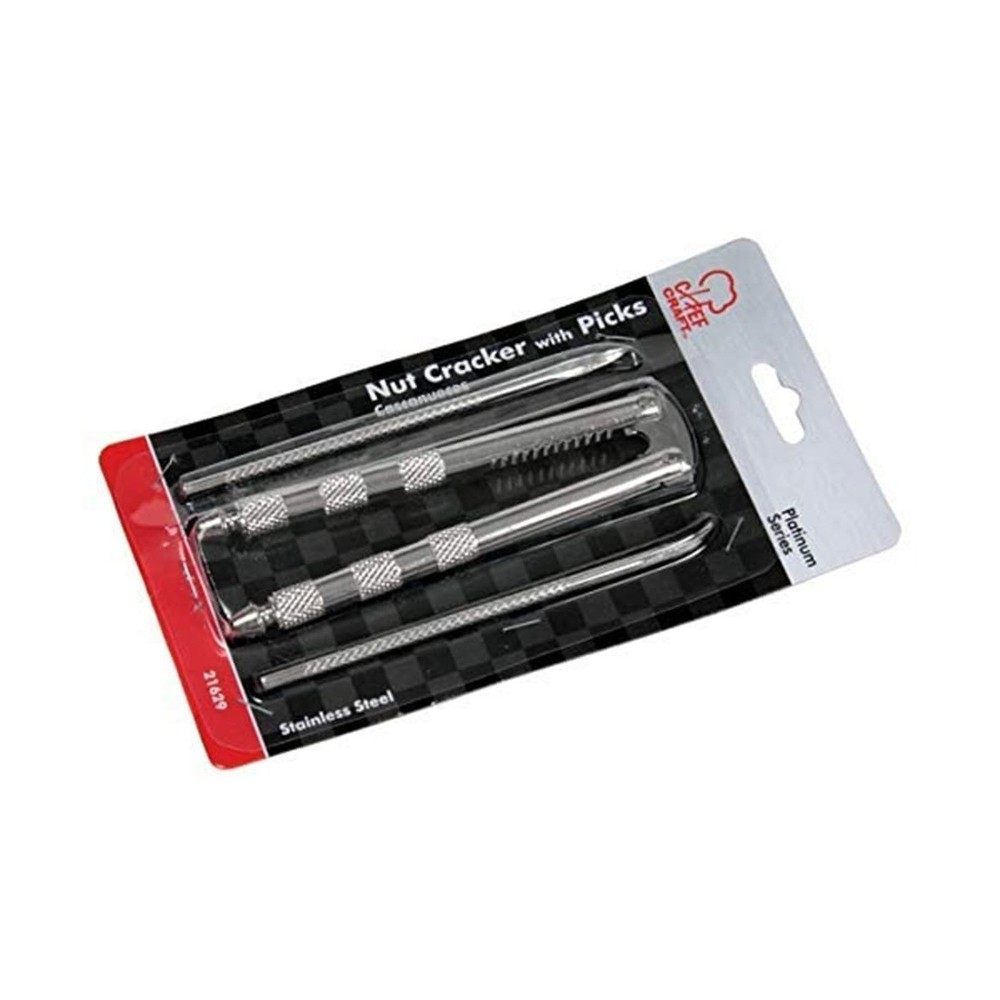 Nut Cracker with Picks 6.75 Inch Stainless Steel Shell Cracker Tool
