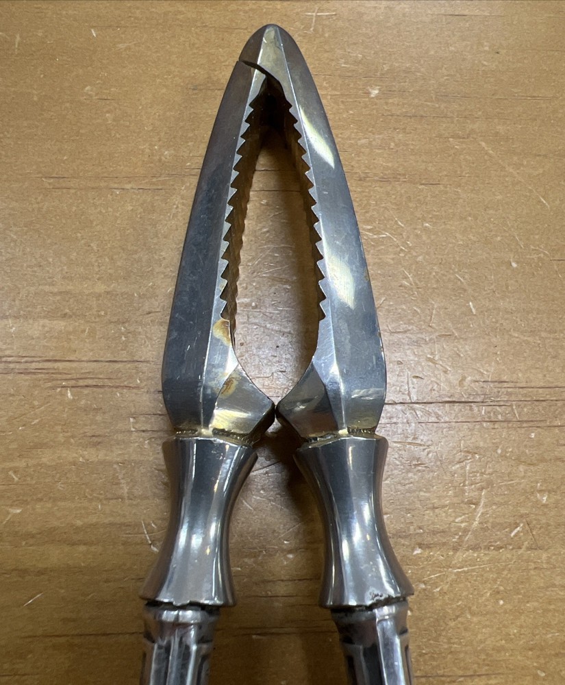Rare Danish 830S Silver Handled Nutcracker 1937 Engraving