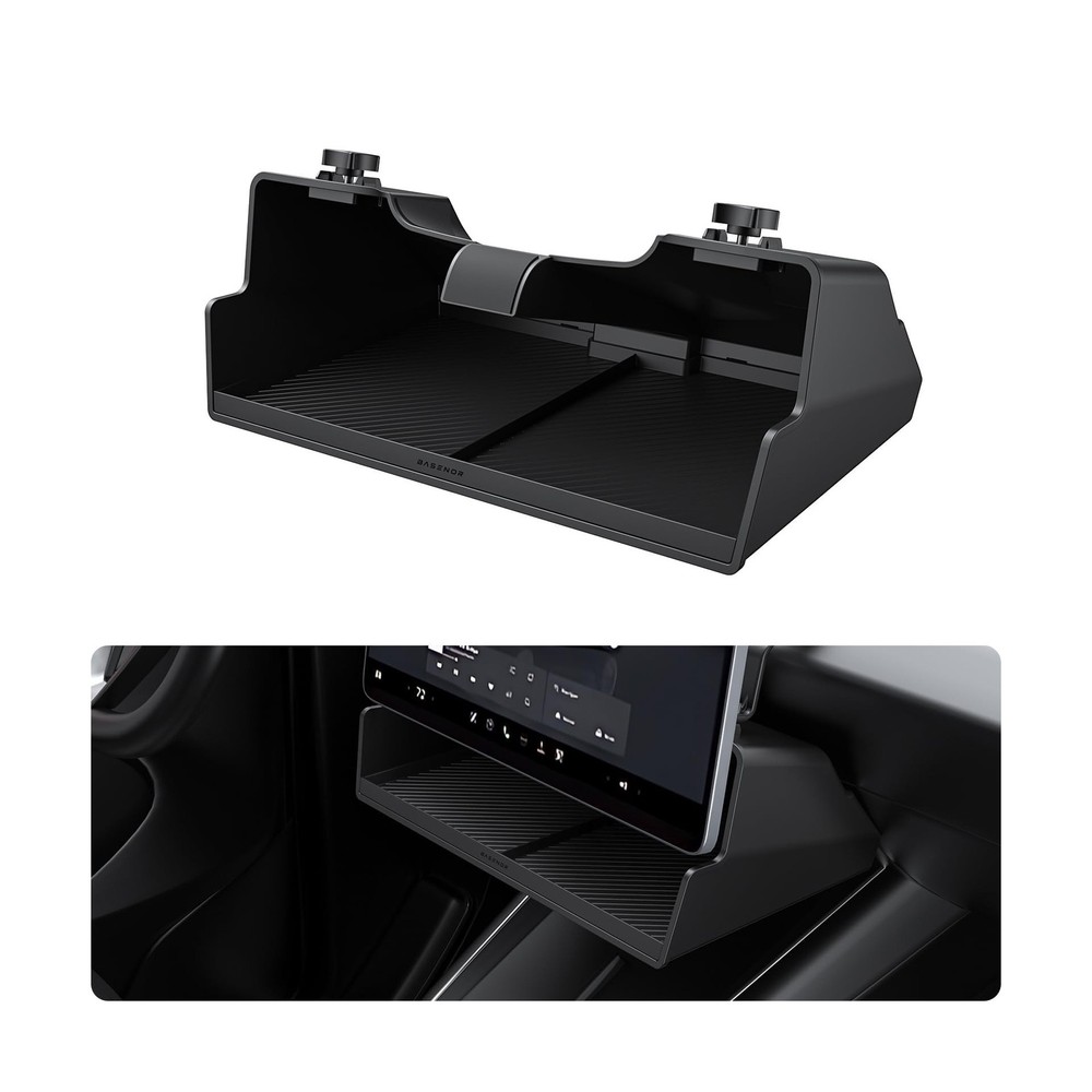BASENOR 2026 Tesla Model Y Model 3 Under Screen Storage Box [100% Secure] Cen...