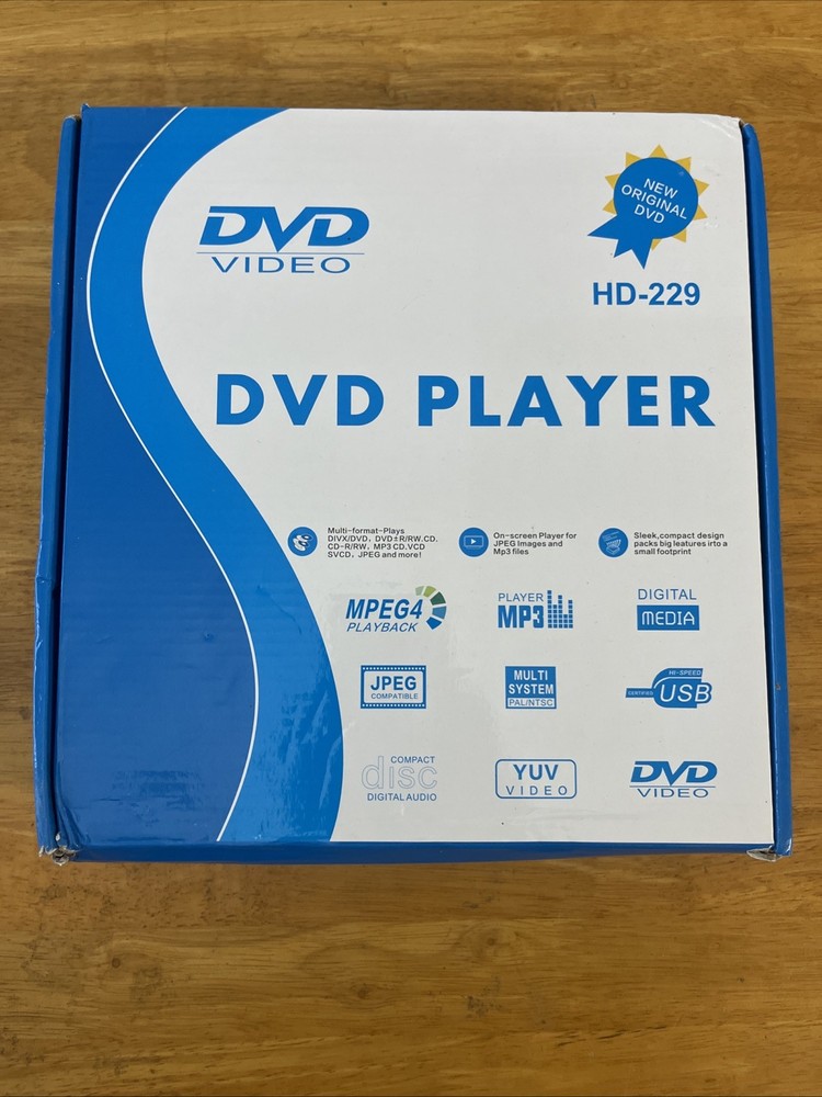 DVD Video DVD Player HD-229 Multi-Format Playback USB & Digital Media Compatible