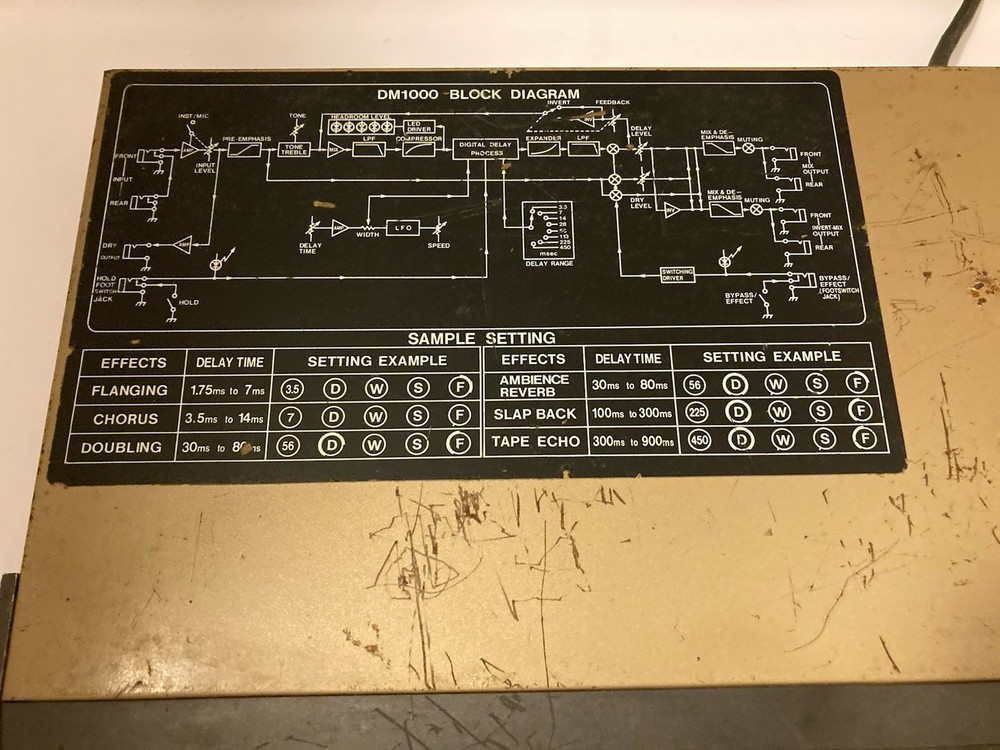 Ibanez DM1000 Digital Delay Vintage Multi-Effects Processor Tested Works Japan
