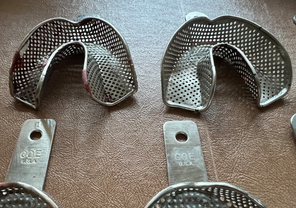 Used COE Metal Impression Trays (7 Items Total)