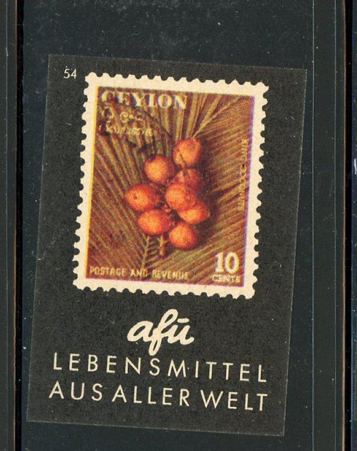 Food From Around The World Ceylon Stamp Image Match Box Label