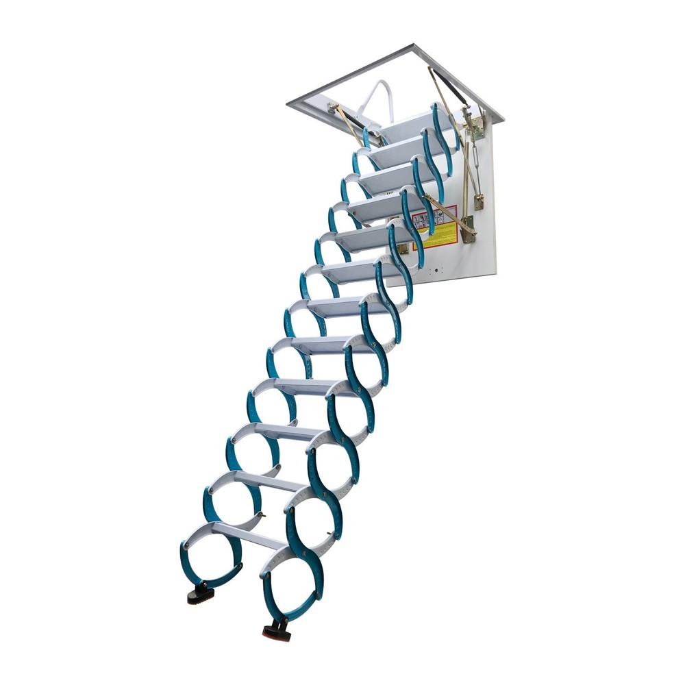 Attic Ceiling Folding Loft Ladder,Hidden Loft Stairs,Max9.8ft Pulldown Extension
