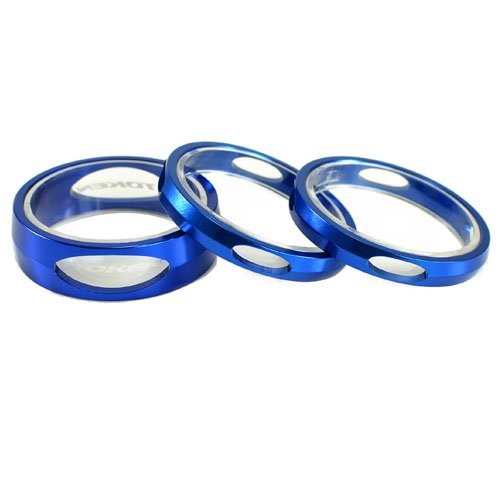 TOKEN 1-1/8" CNC 3D Spacer Set 10-5-5mm TD1221, Blue