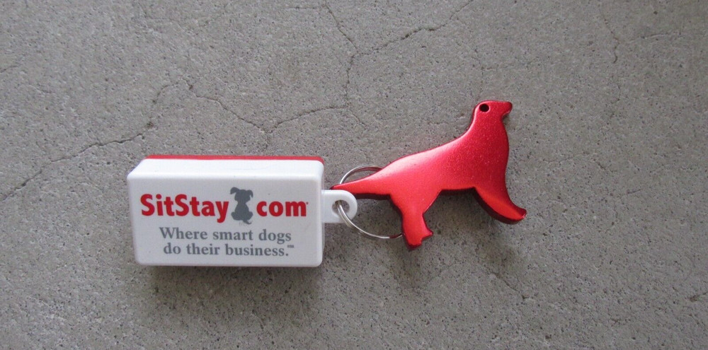 Training Clicker and Red Dog Key Chain NEW