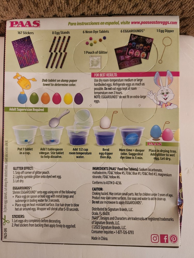 PAAS Egg Decorating Kits Nein & Tie Dye
