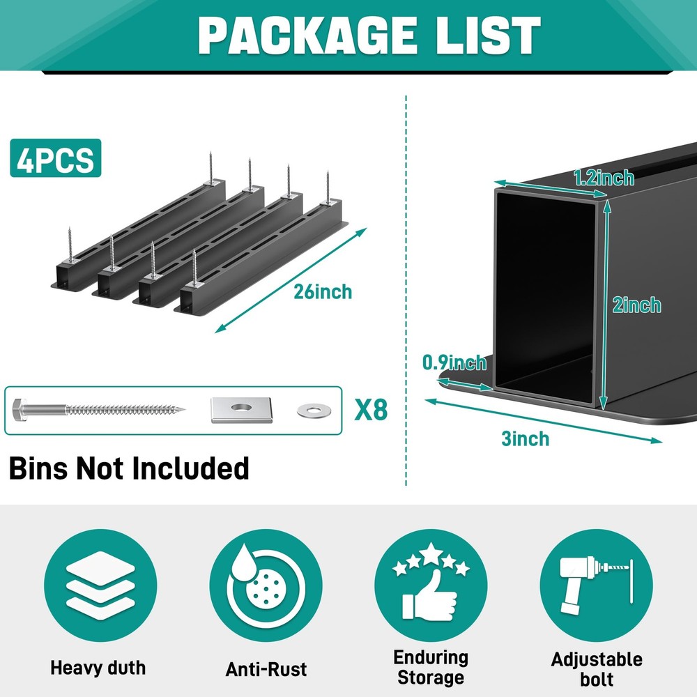 Ceiling Storage Rack, Heavy Duty Overhead Garage Storage Rack, Adjustable Cei...