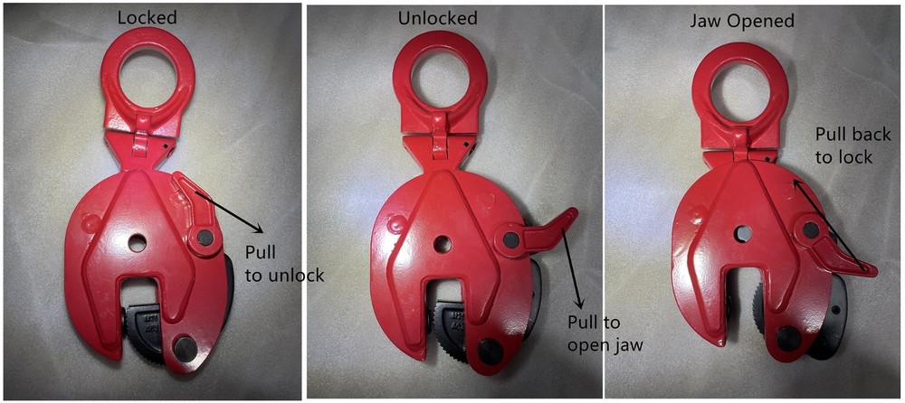 Pake Handling Tools Universal Plate Clamp, 6600 lb Working Load Limit