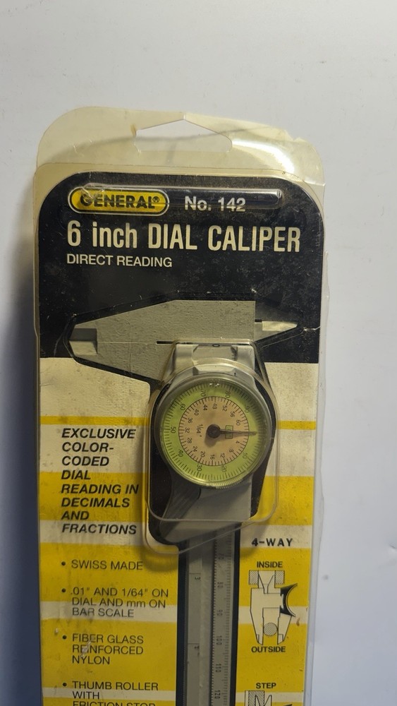 NEW General Tools No. 142 6" Dial Caliper