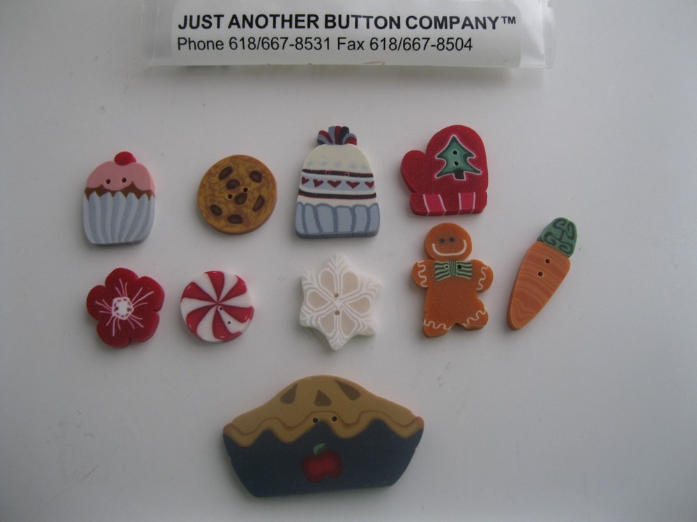 Just Another Button Company 10 Buttons NEW