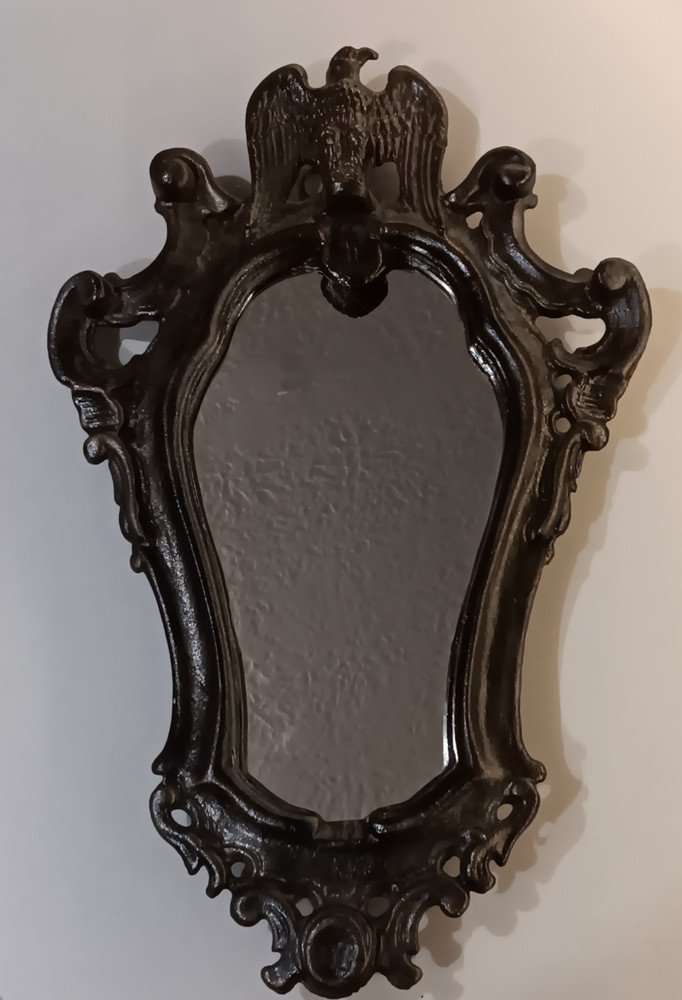Cast Iron Eagle Mirror Small Ornate Creation by IRON ART CO.