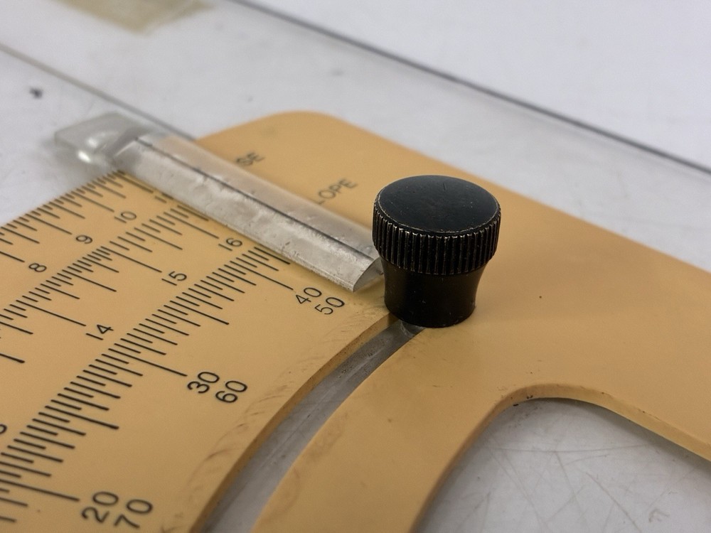 vintage DMI adjustable drafting triangle or angle finder tool 12”