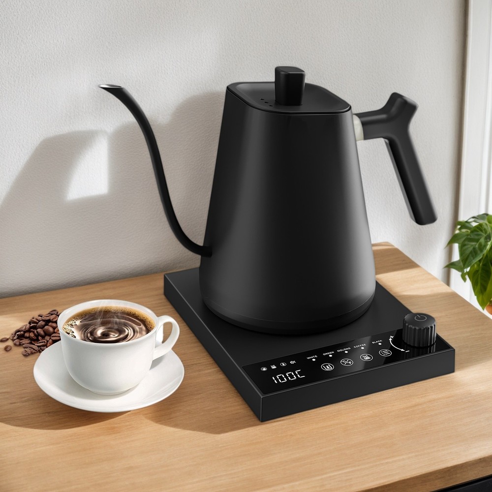 Electric Gooseneck Kettle Coffee & Teapot Quick Heating with Temperature Control
