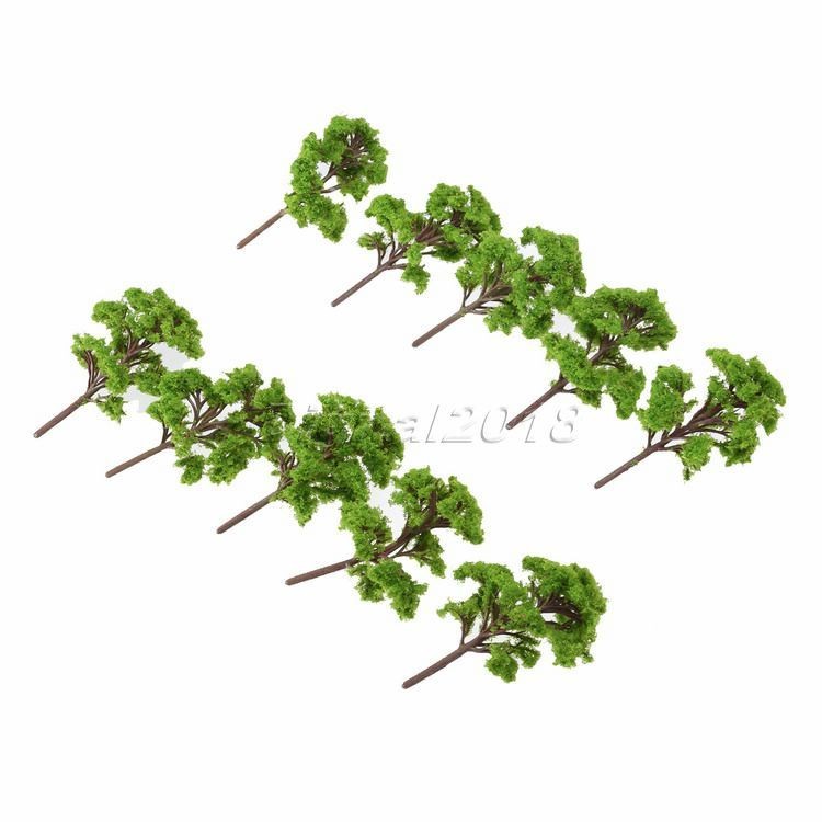 10Pcs 12cm Model Tree Garden Wargame Train Railway Architectural Scenery Layout
