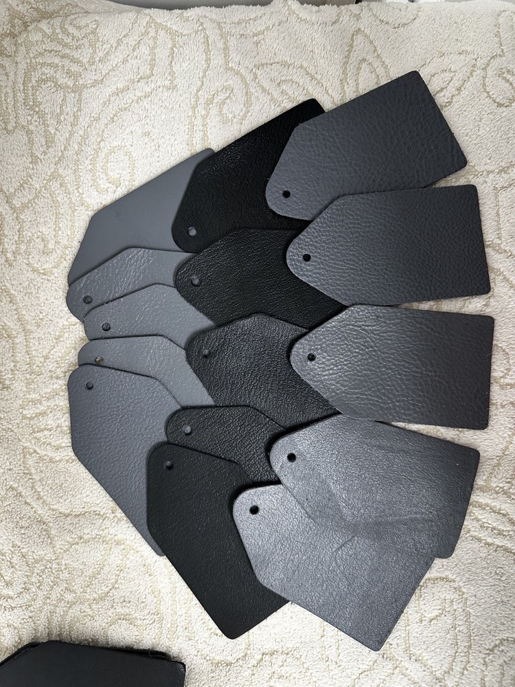 20 Black 20 Grey (40 Total) Leather Tags - Scrap Leather