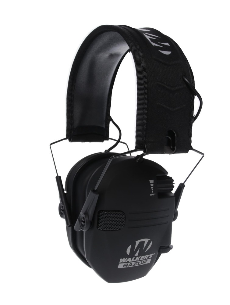 Walker's Razor Slim Electronic Muff, Black 1 Pack,