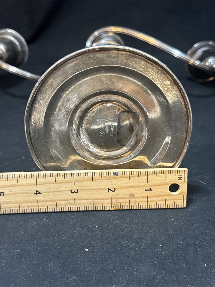 Vintage Gorham Silver Plate 3 Arm Candlestick Electroplated