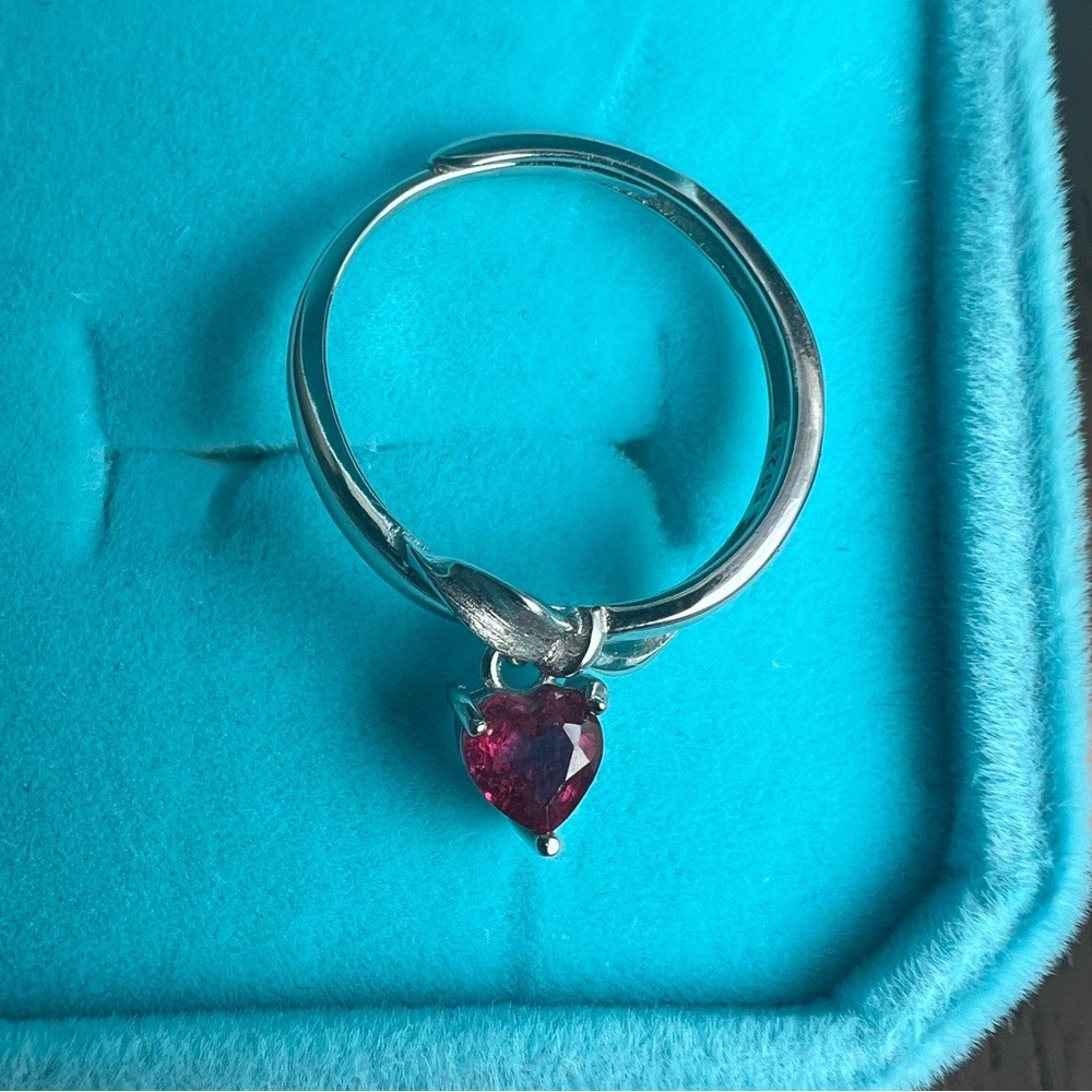 S925 adjustable ruby ring