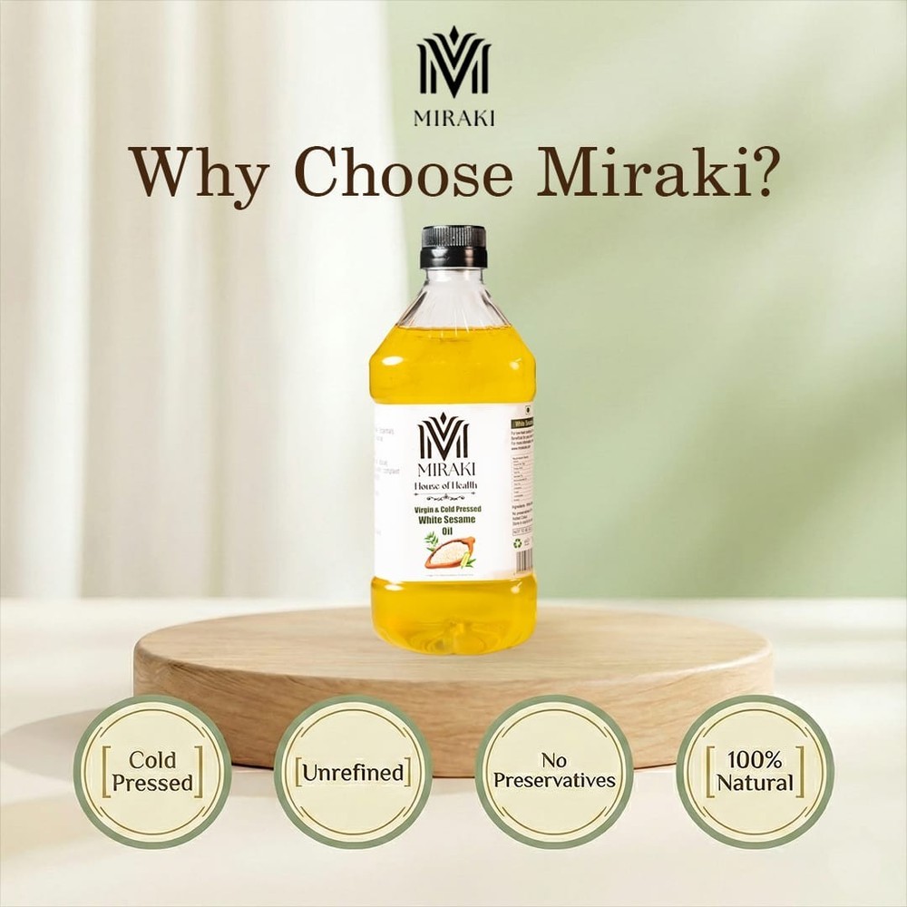 Organic Pure Sesame Oil - Cold Pressed Virgin