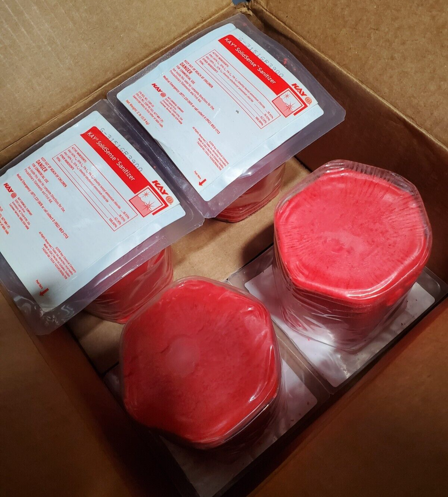 *4PACK* EcoLab KAY Solid Sense Sanitizer Red 2lb Each #1114169