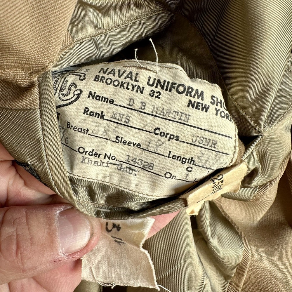 WWII Named US Navy Officer Uniform Jacket Korean War