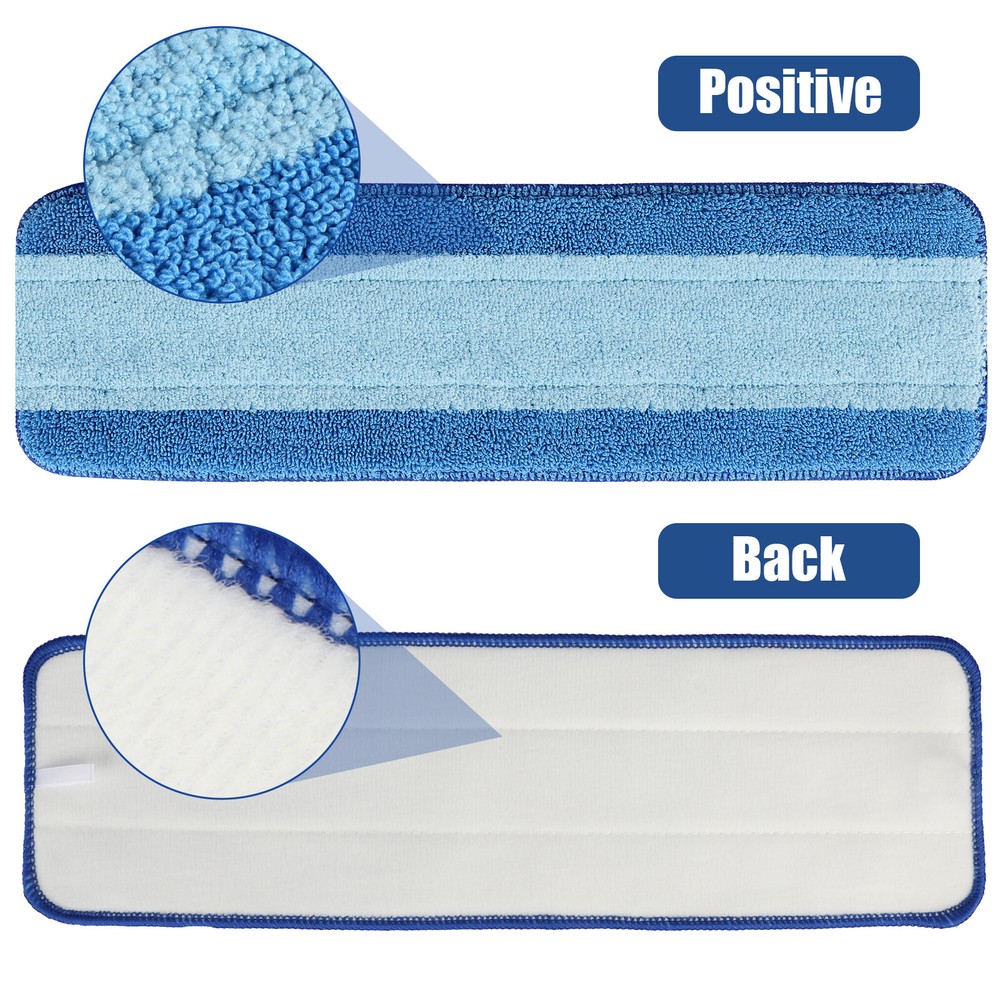 3 PCS Microfiber Replacement Mop Pads Hard Floor Cleaning For Bona Washable Set
