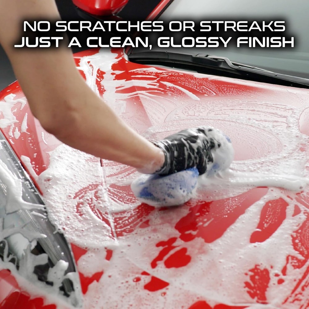 Versatile Two-Sided Car Wash Sponge with Mesh Scrubber - Durable & Effective