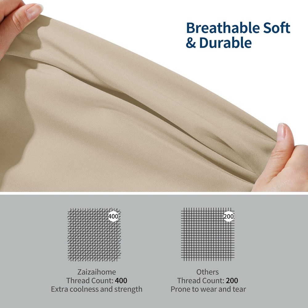 Bamboo Viscose Cooling Fitted Sheet King Size Only, 400 Thread Count, 16" Dee...