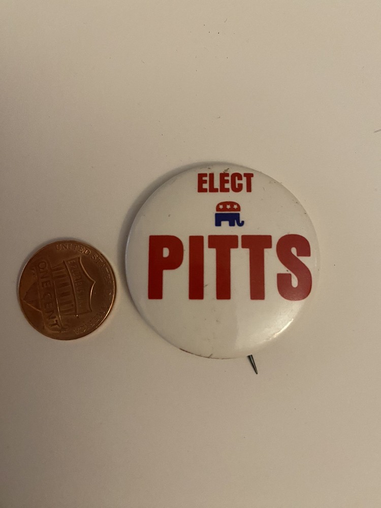 Elect Pitts Republican Pin Back Button P42