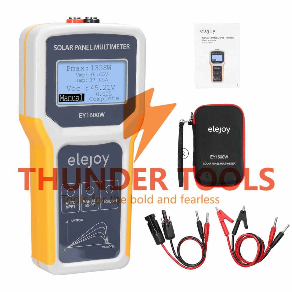 Thunder Tools 1600W Photovoltaic Panel Multimeter Solar Panel MPPT Tester
