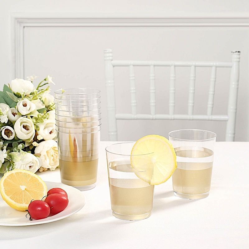 10 oz Disposable CLEAR PLASTIC CUPS Party TABLEWARE SALE