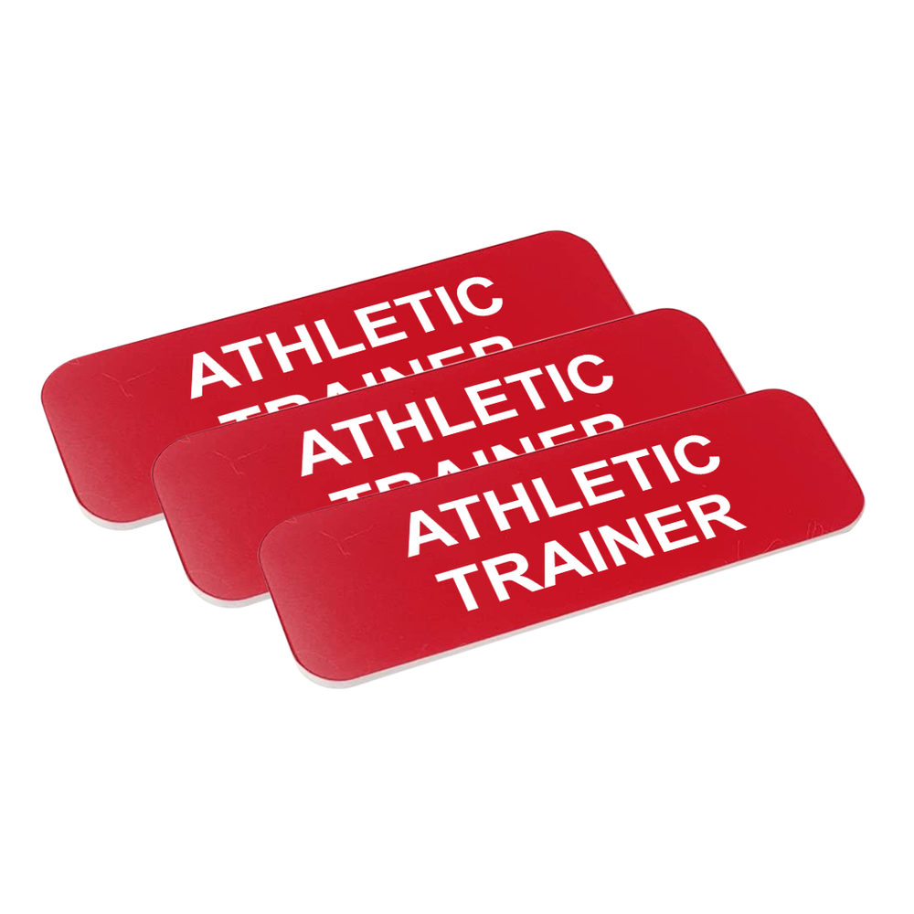 Athletic trainer 1 x 3" Name Tag/Badge, (3 Pack)