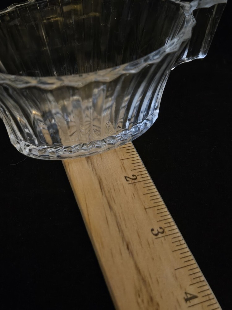 HEISEY RIDGELEIGH Vintage Mini SUGAR Clear Glass Lined Solid Handles