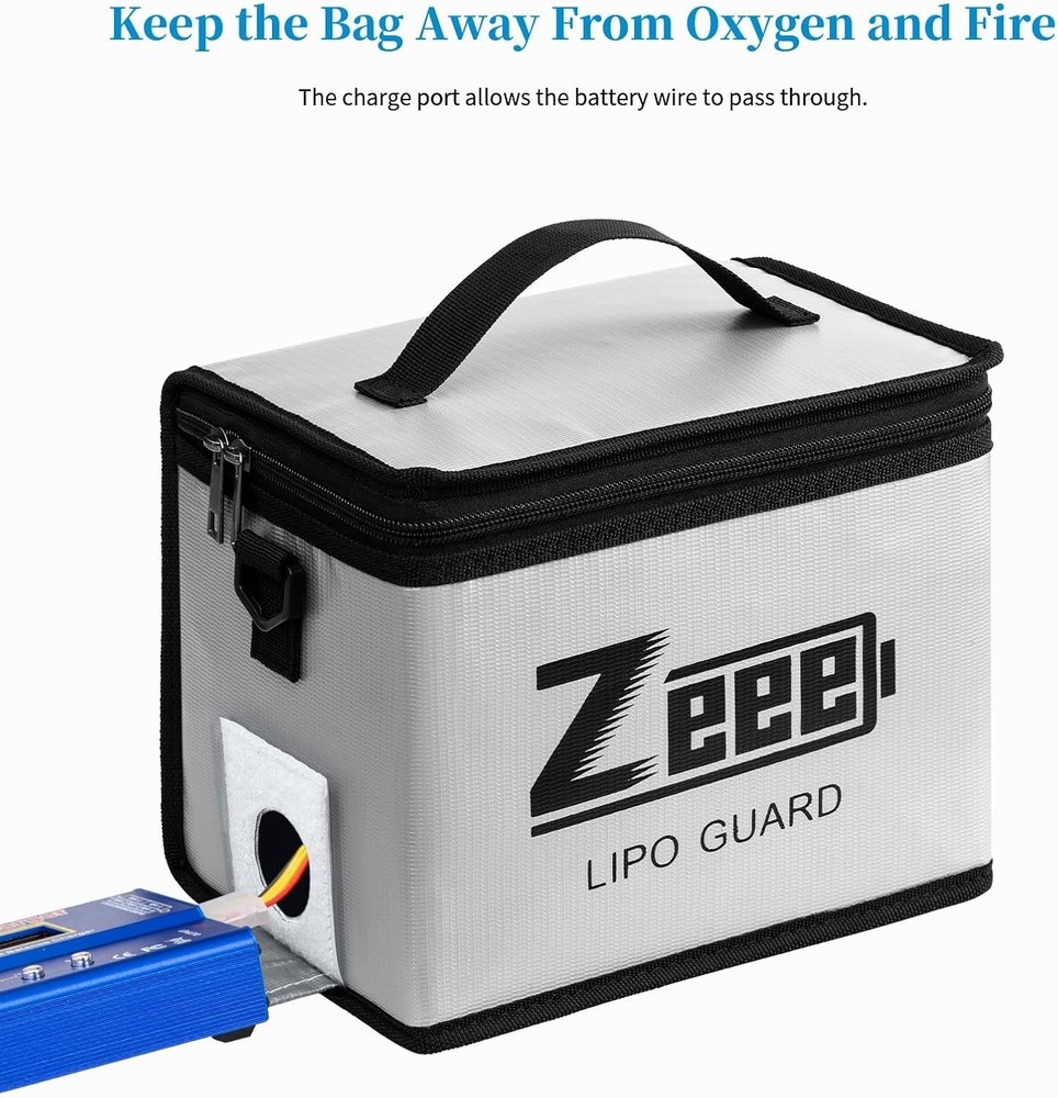 Fireproof Explosionproof Lithium Battery Storage Bag Large Capacity Safe Pouch