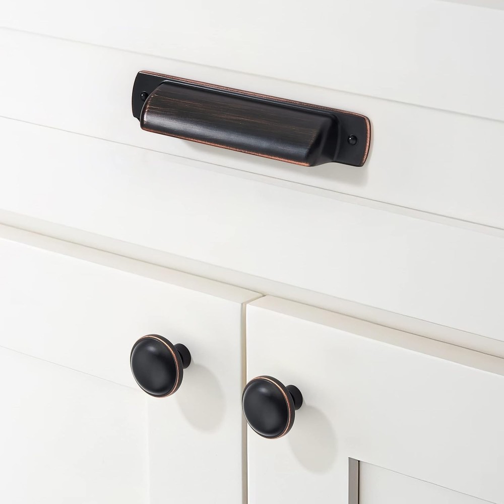 10 Pack 2-1/2"64mm Oil Rubbed Bronze Drawaer Pulls Cabinet Cup Pulls Kitchen ...
