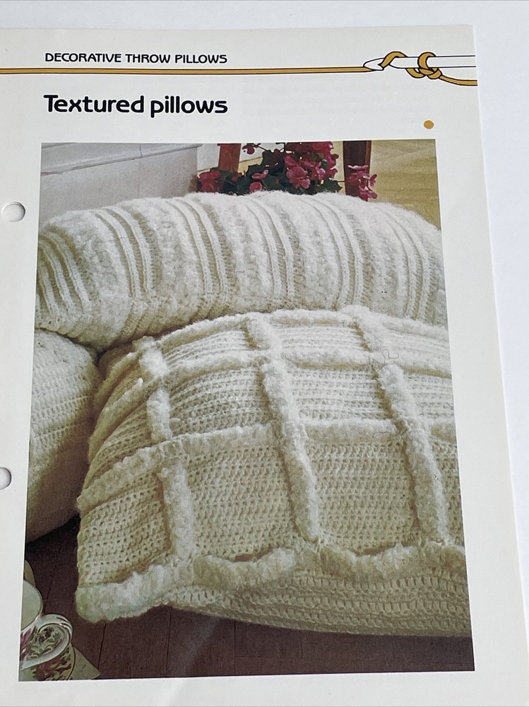 Marshall Cavendish Textured Pillows Crochet Pattern