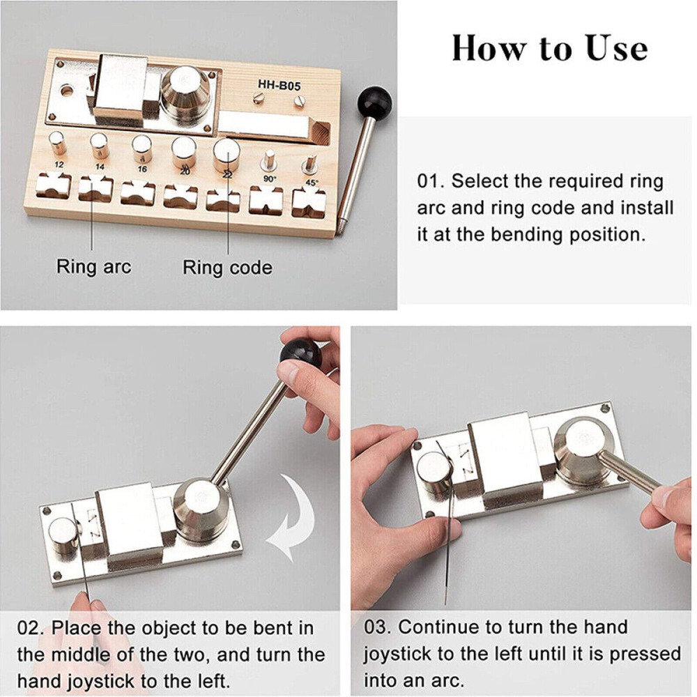 Ring Bending Machine, Sizes 6 Jewelry Ring Bender Maker Tool Set Jewelry Making