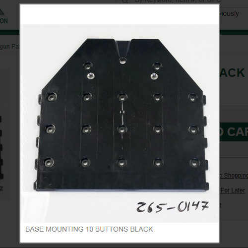 BASE MOUNTING 10 BUTTONS BLACK #265-0147