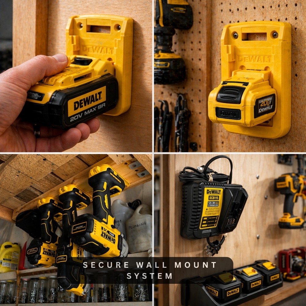 DeWalt Ultimate Garage Organizer System Tool Holder Battery Mount Storage Kit