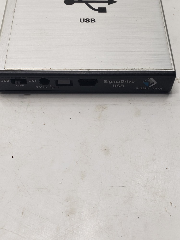 Sigma Data Sigma Drive USB Portable External Hard Drive SSD Enclosure Untested