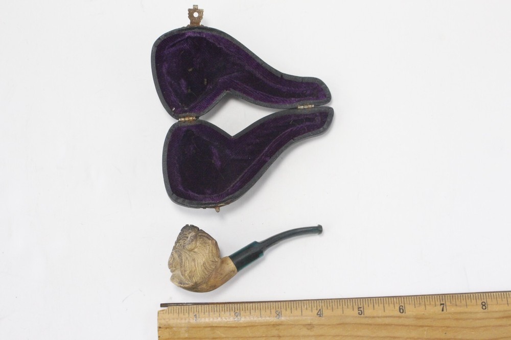 SMS Meerschaum Pipe with Case Bison Bull