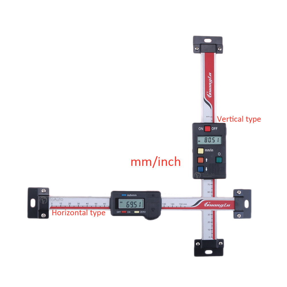 100~600mm Horizontal Linear Scale Digital Readout LCD Display Lathe Bench Ruler