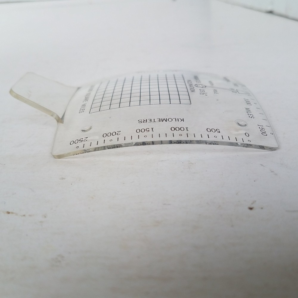 Map Grid Reference Curved Inclination Guide Tool 1000000 Square Miles