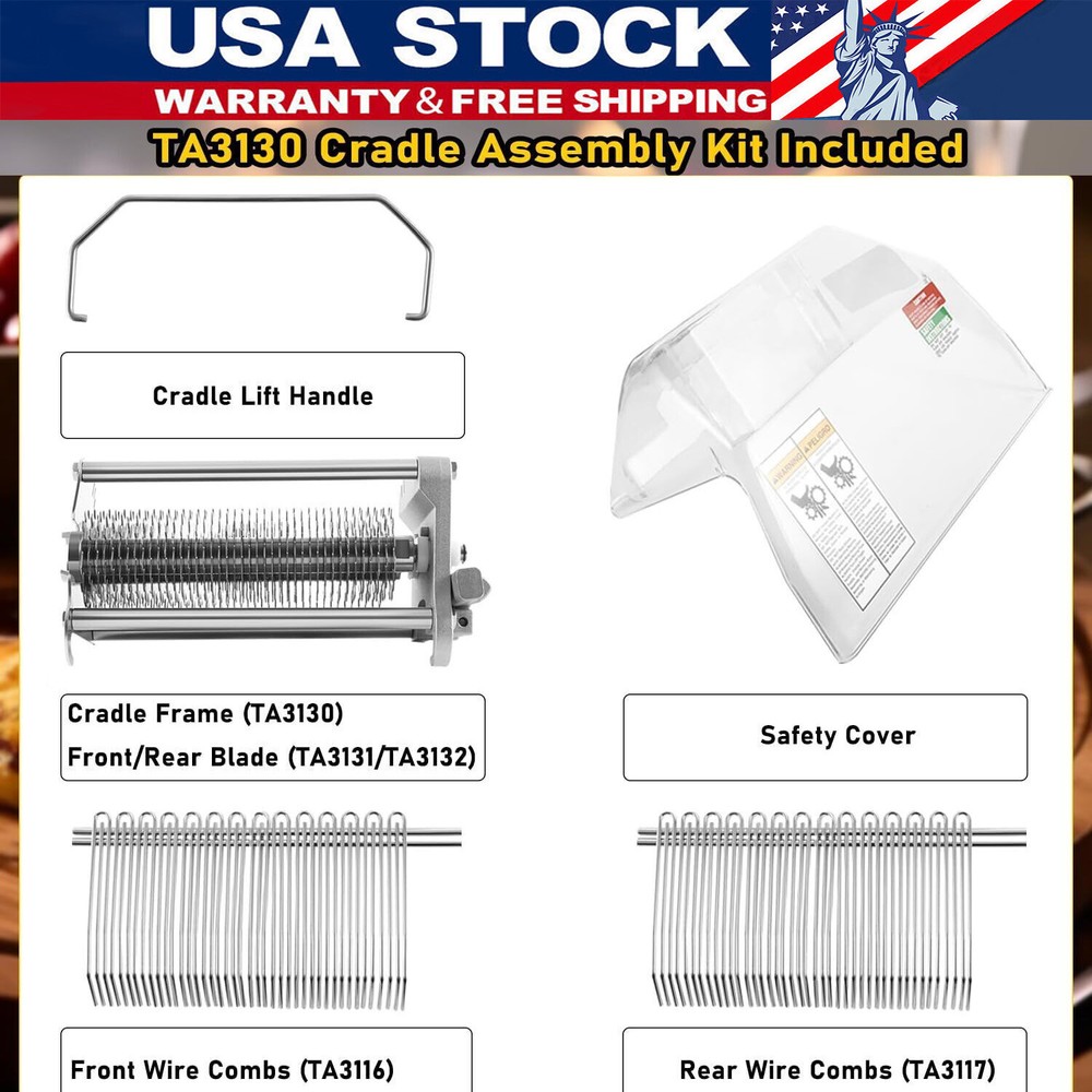 For Biro Pro 9 Tenderizer Cradle Assembly Complete W/Combs and Lock # TA3130