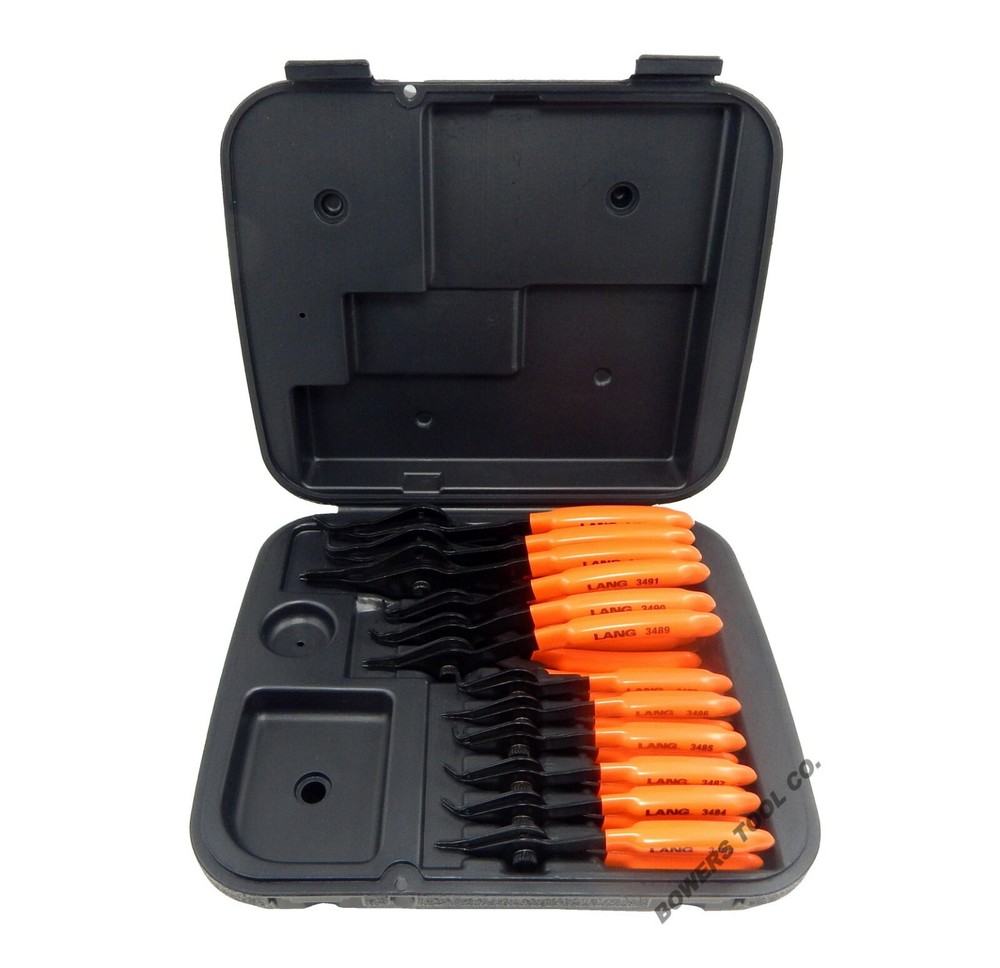 Lang 12pc Convertible Retaining Snap Ring Plier Set Internal External Circlip