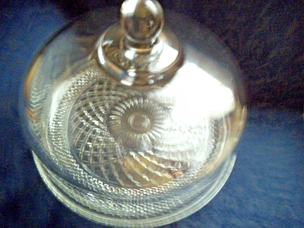 ANCHOR HOCKING WEXFORD CLEAR CAKE PLATE & DOME #68384
