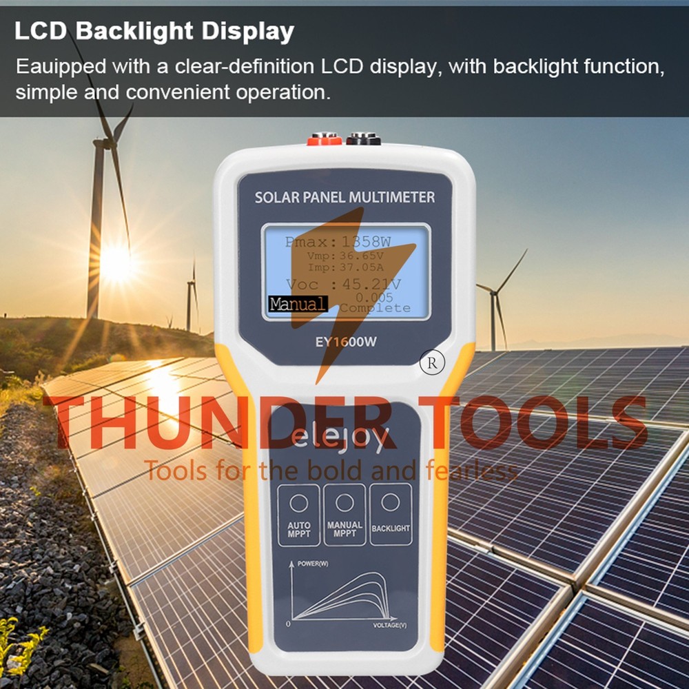 Thunder Tools 1600W Photovoltaic Panel Multimeter Solar Panel MPPT Tester