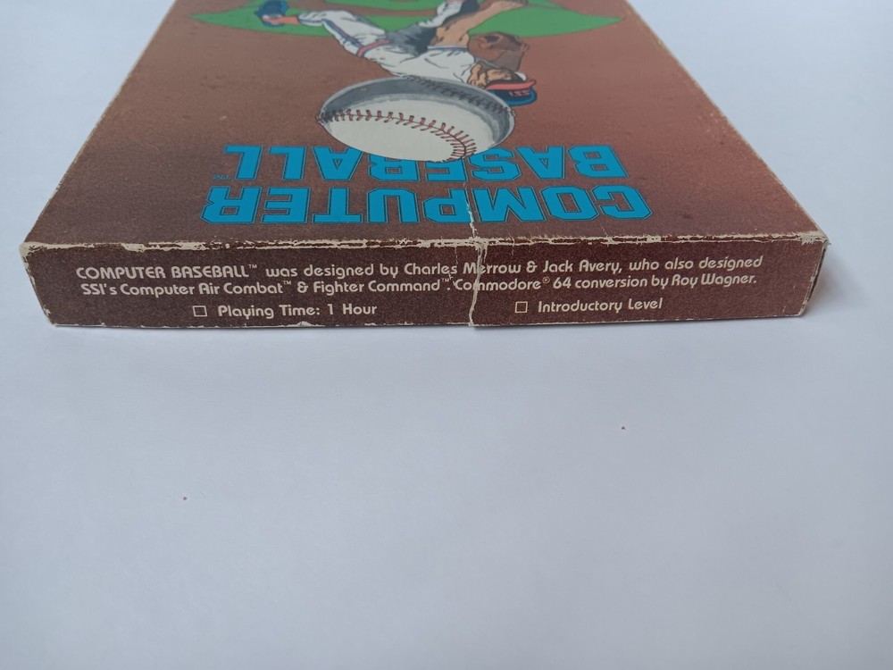 Computer Baseball Commodore 64 Mini Strategic Solutions Box Only - Damage, AS IS