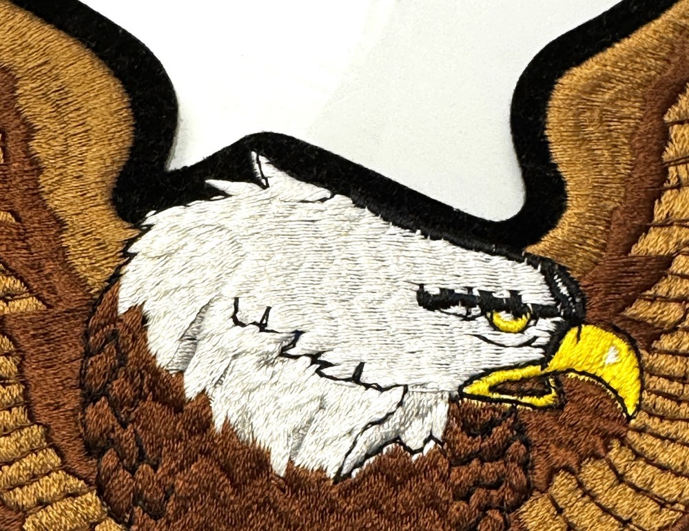13.7" Harley Davidson Patch Eagle Up-Wing for Jacket, Vintage NOS, Large, NEW!